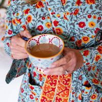 PHIROZE Blockprint Long Dressing Gown