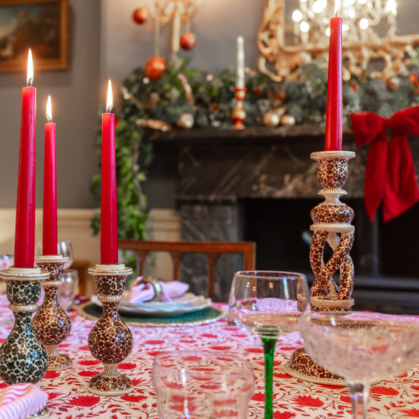 PETAL Rouge Blockprint Tablecloth