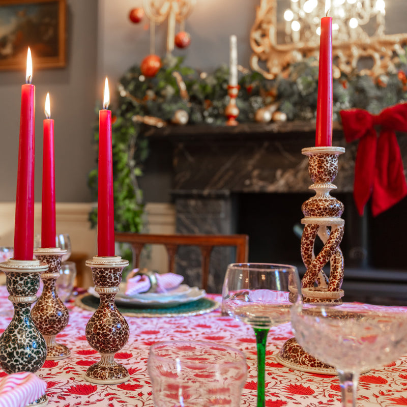 PETAL Rouge Blockprint Tablecloth