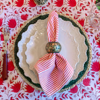 PETAL Rouge Blockprint Tablecloth