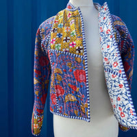 SIMONE Patchwork Short Quilted Cotton Jacket