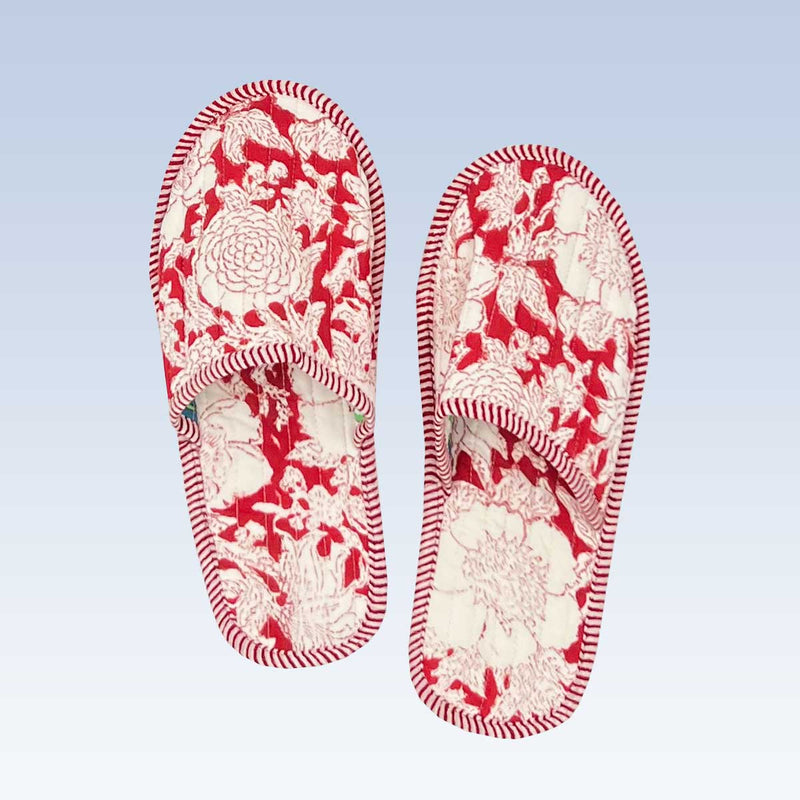 quilted slippers, indoor slippers, faro slippers, blockprint slippers, slip on shoes, , Hand Made Quilted Home Slippers, anti-slip slippers, non-slip quilted slippers, faro shoes