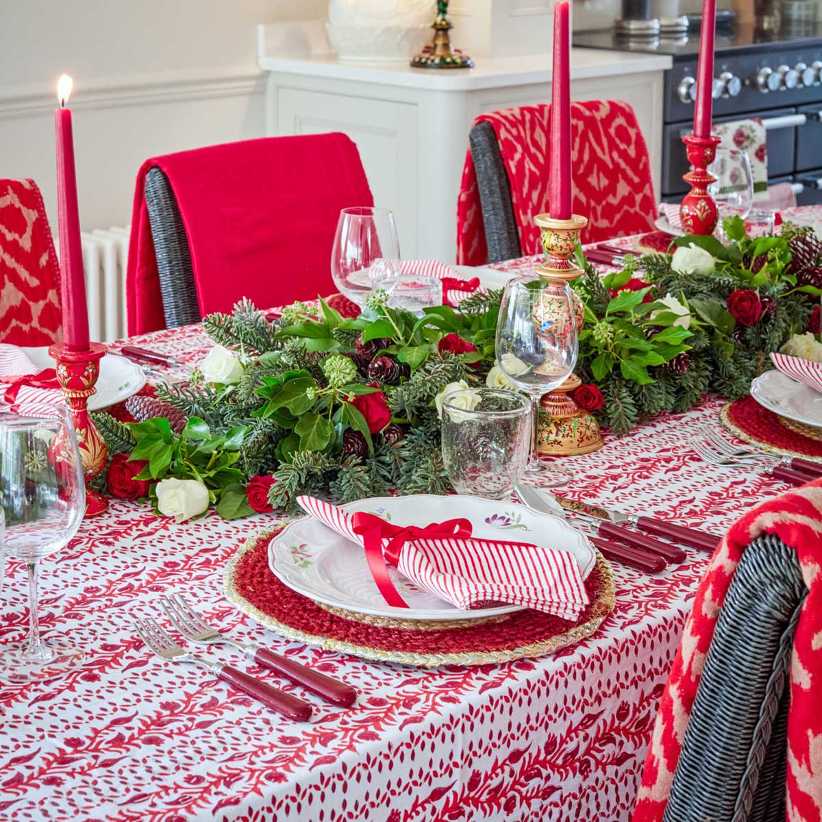 RUBY RU Blockprint Tablecloth