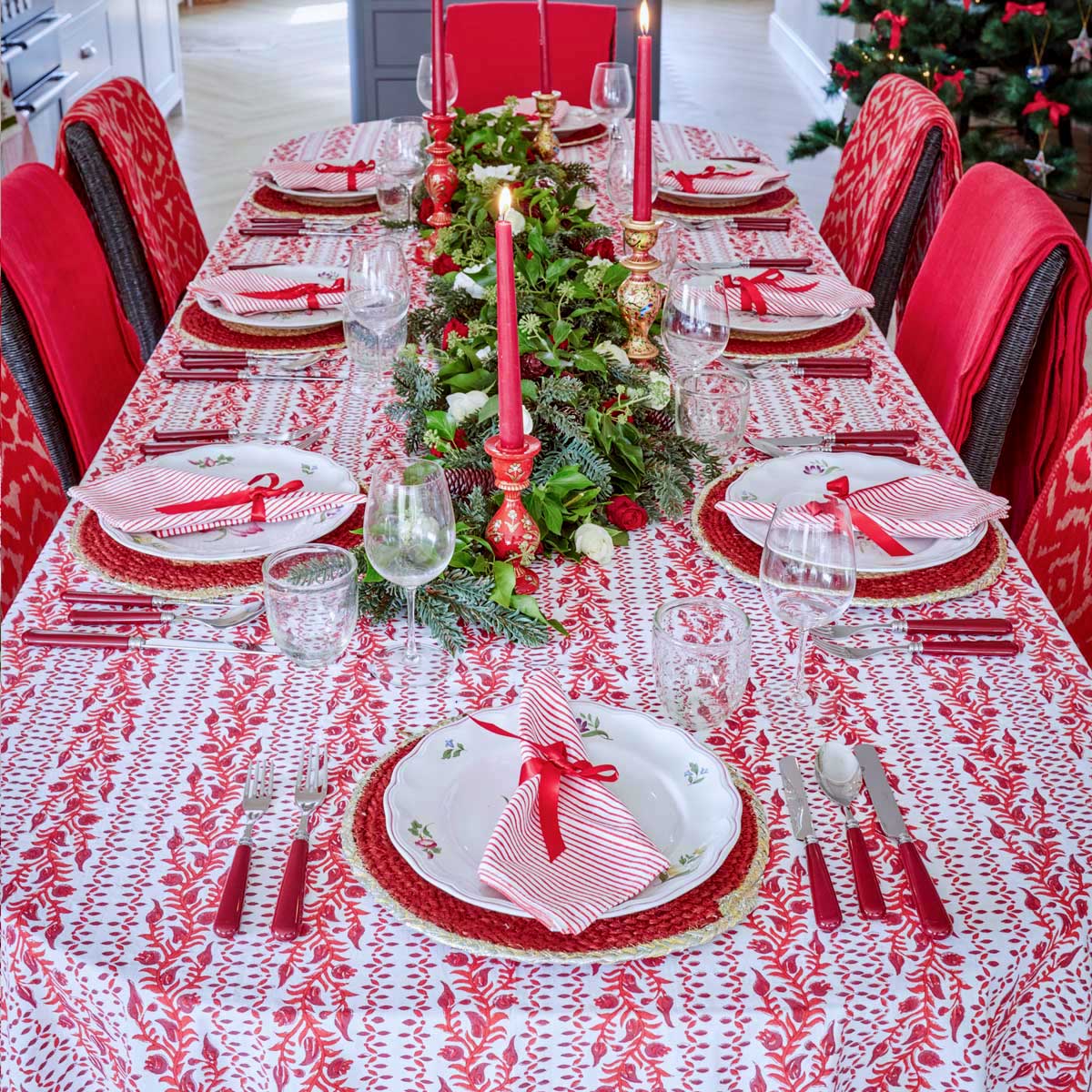 RUBY RU Blockprint Tablecloth