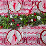 Christmas Table Linens, Christmas Tablecloths, , Indian block print table cloths UK, faro Tablecloth, Red Table cloths