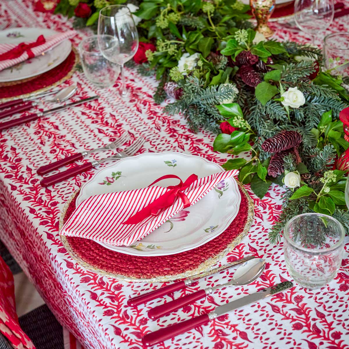 RUBY RU Blockprint Tablecloth