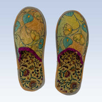 FLORA Quilted Silk Slippers