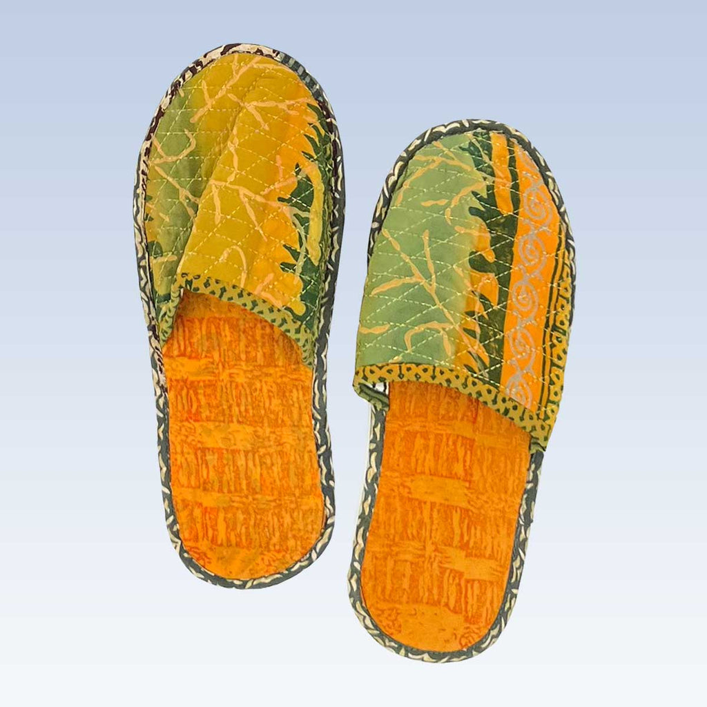 quilted slippers, indoor slippers, faro slippers, blockprint slippers, slip on shoes, , Hand Made Quilted Home Slippers, anti-slip slippers, non-slip quilted slippers, faro shoes