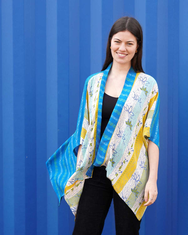 faro jackets, faro silk, silk cardigans, silk wraps, wraparound, cardigan, swing jackets, coverup, beach coverup