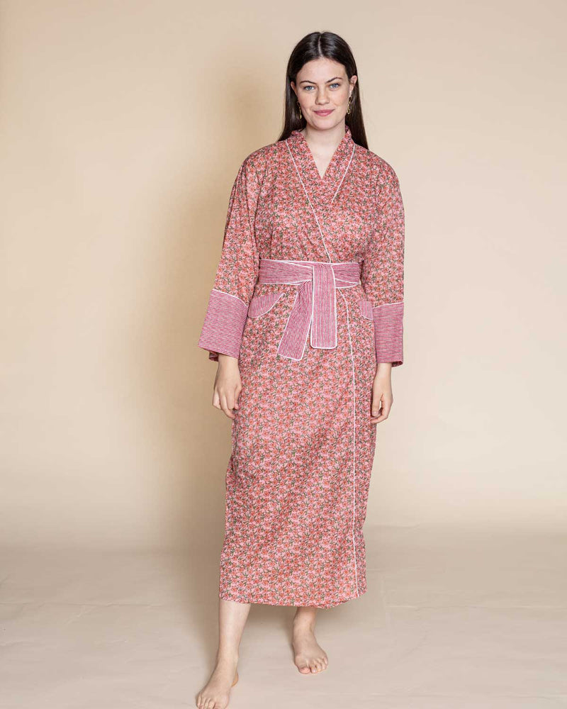TANGIERS Floral Long Dressing Gown