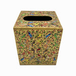 AURUM BIRDS Hand Painted Square Tissue Box