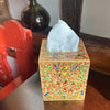 AURUM BIRDS Hand Painted Square Tissue Box