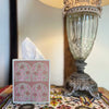 NISHAT BLUSH Hand Painted Square Tissue Box