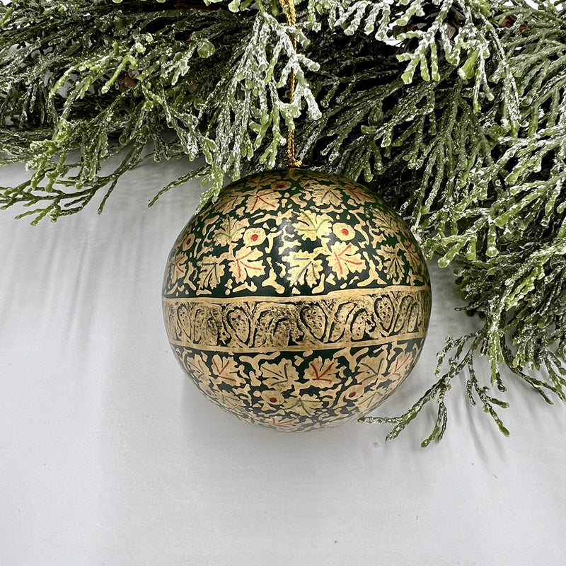 Christmas Baubles, Christmas ornaments, papier maches baubles, papier mache, Kashmir papier mache