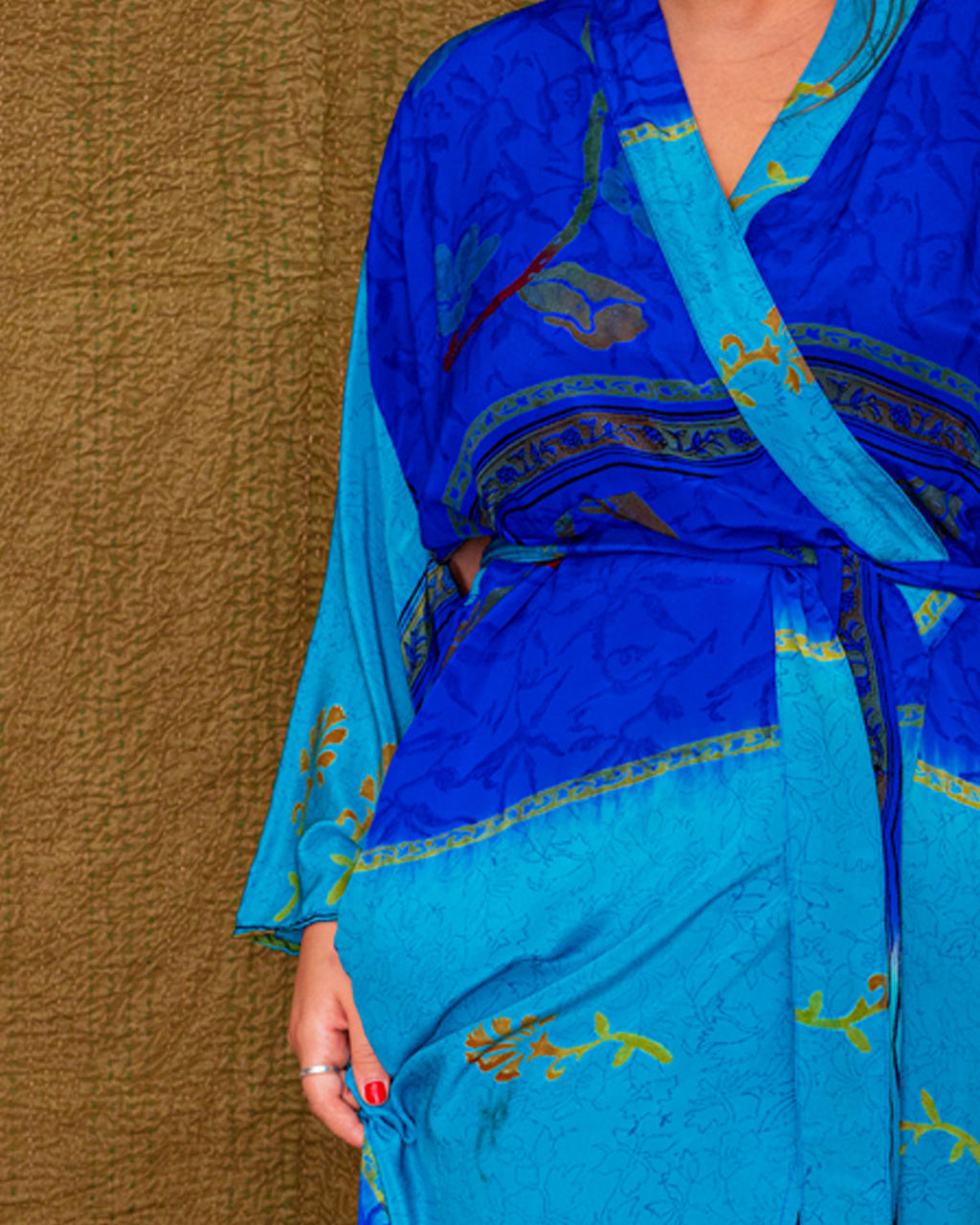 NEELI Long Silk Kimono
