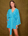 GENEVIEVE Short Silk Kimono