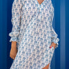BLUE MARIGOLD Blockprint Night Shirt