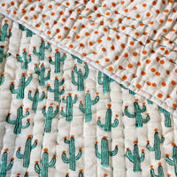 CACTI Blockprint Reversible Quilt