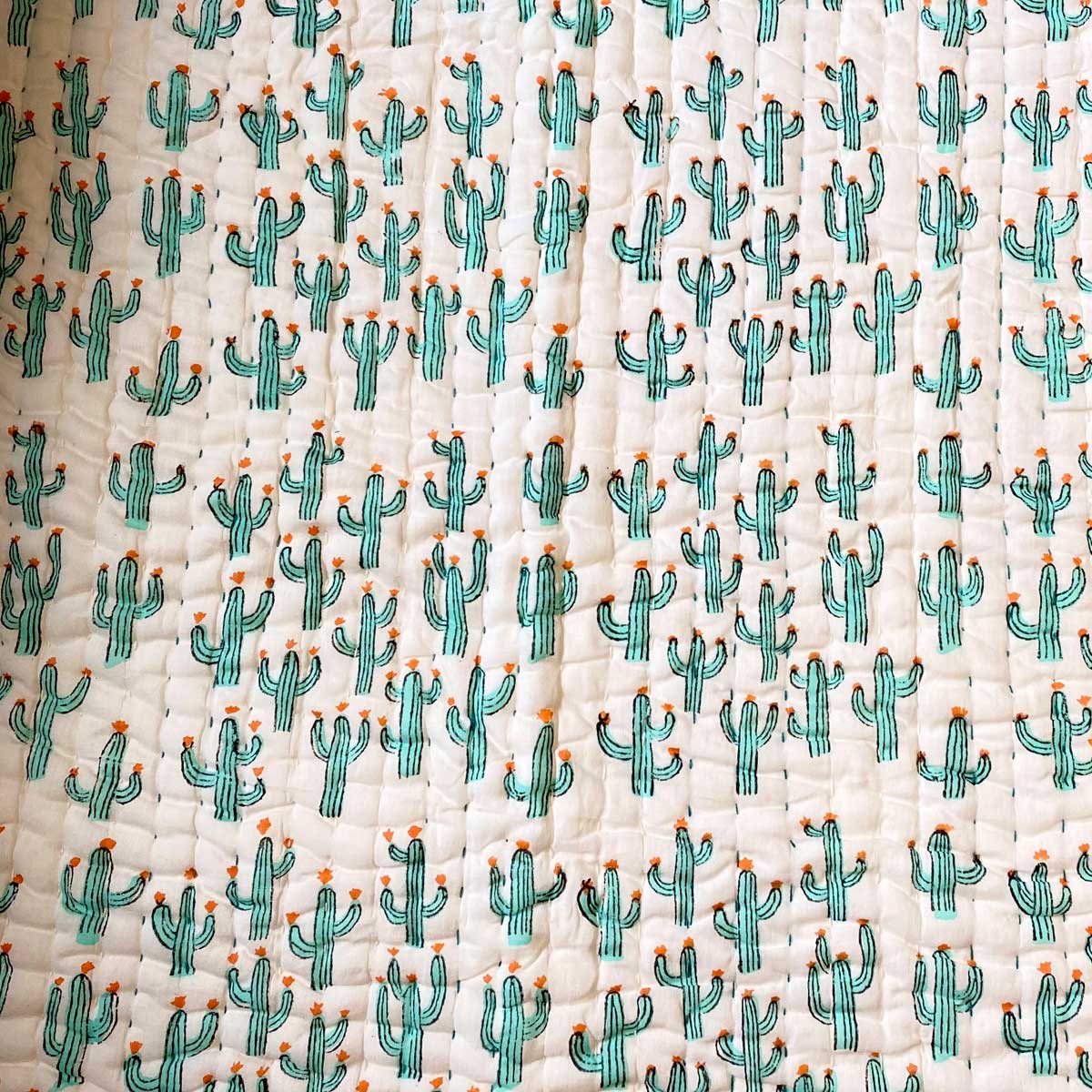 CACTI Blockprint Reversible Quilt