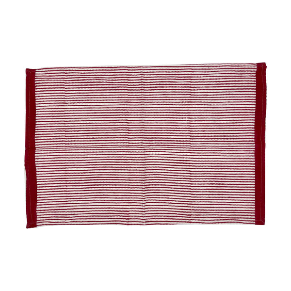 GARNET Stripes Blockprint Tea Towel Set of 2