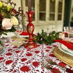 PETAL Rouge Blockprint Tablecloth