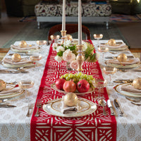 MALAIKA Berry Applique Table Runner