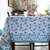 PETAL Stone Blue Blockprint Tablecloth