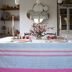 MANHATTAN Stripes Blockprint Tablecloth