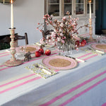 MANHATTAN Stripes Blockprint Tablecloth