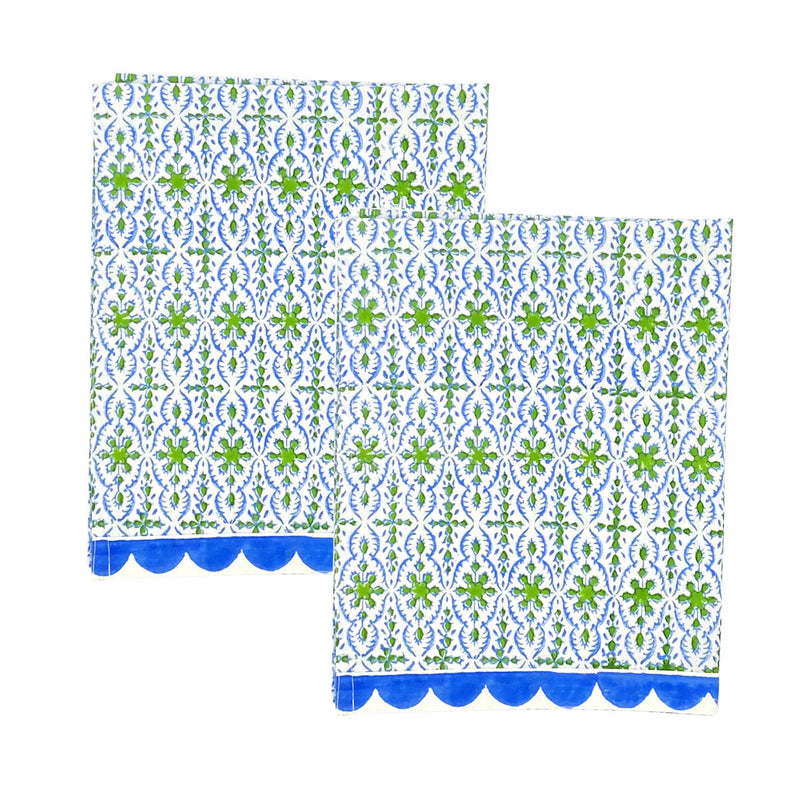 kitchen towels, dish towels, tea towels, blockprint tea towel