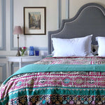 applique bedspreads, embroidered bed linen, embroidered bedquilts, jaipur bedspread, kantha bedspreads, hand embroidered quilt, patchwork quilt