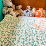 cot quilts, children's bedding, junior quilts, blockprint baby quilts, kantha baby quilts