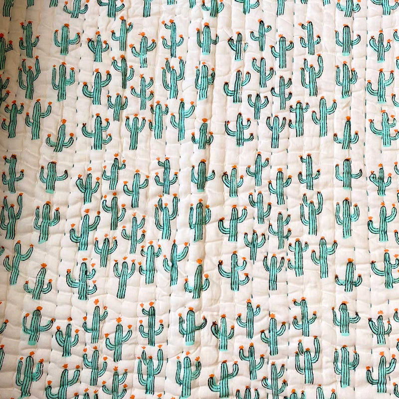 CACTI Blockprint Reversible Toddler Quilt