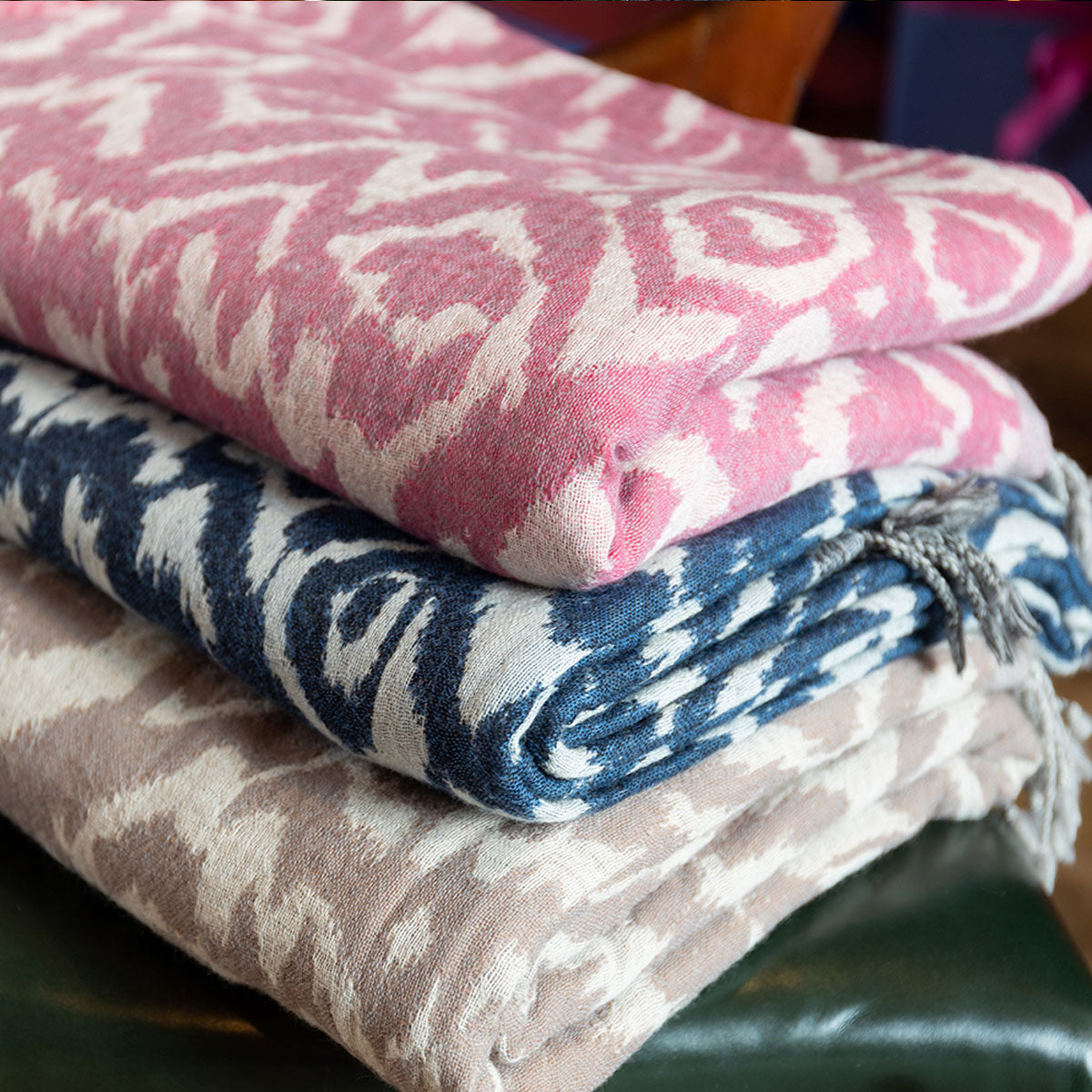 Brand New Ikat Throw Blanket store