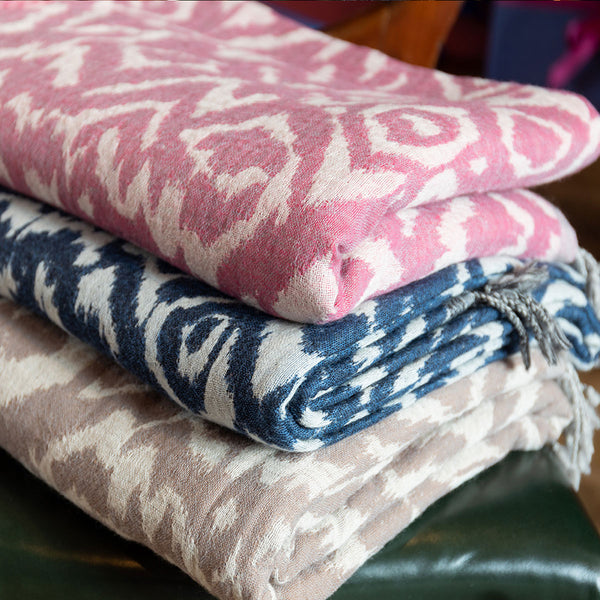 CANDY Ikat Wool Throw