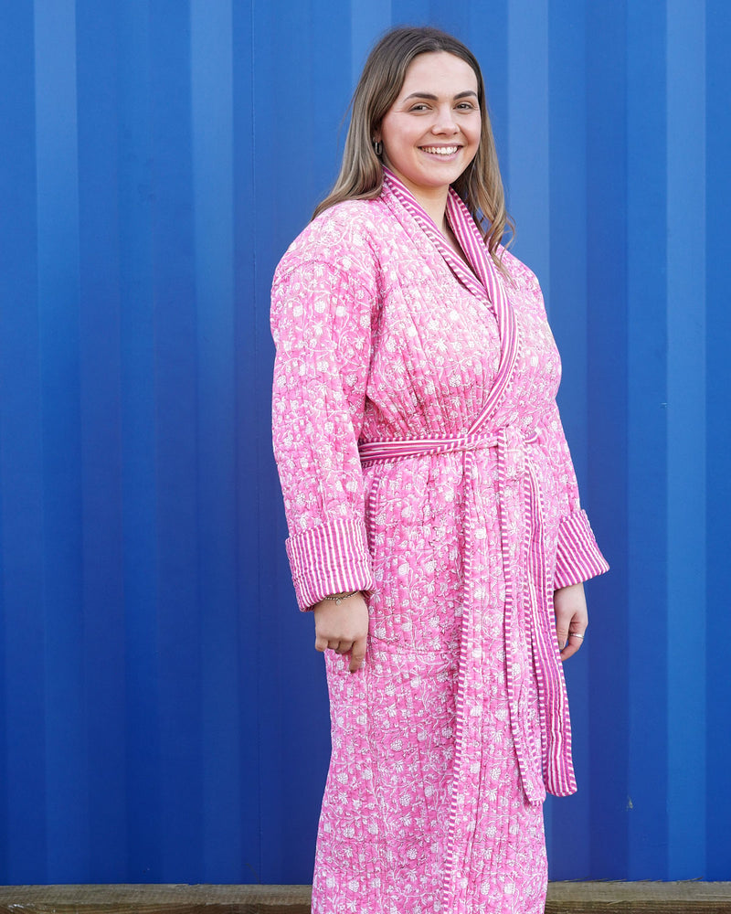 CANDY Quilted Long Dressing Gown