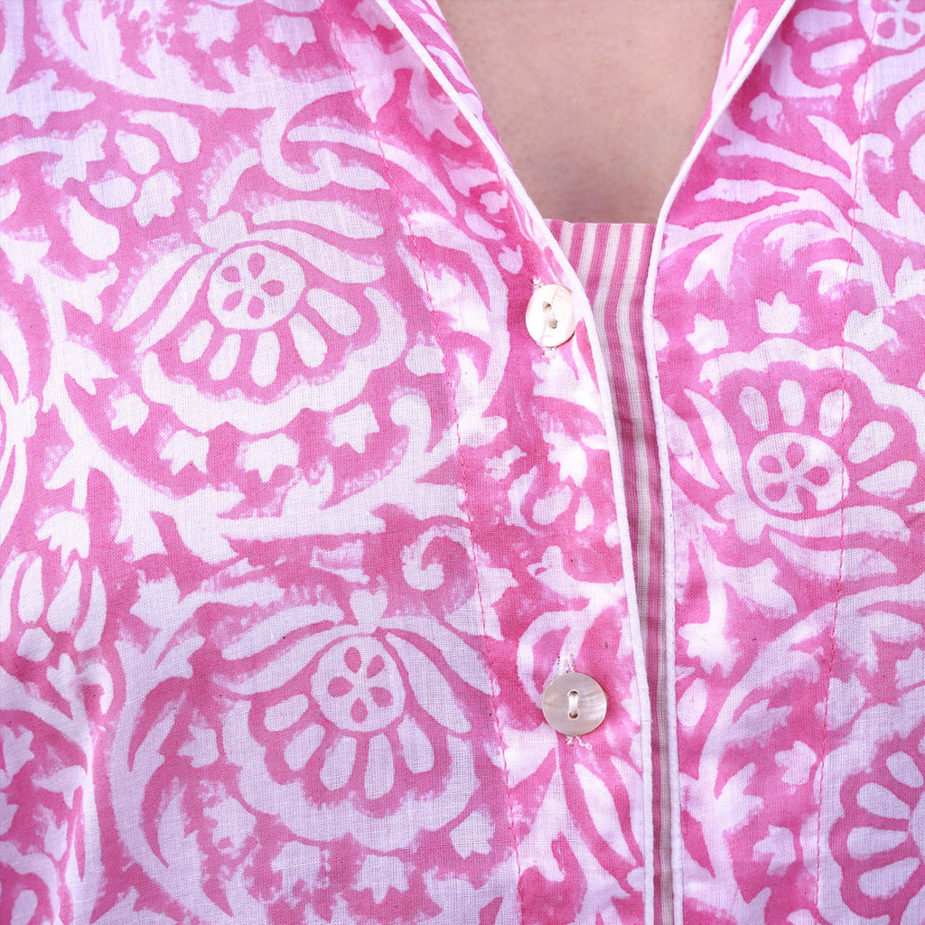 DIVYA Blockprint Night Shirt