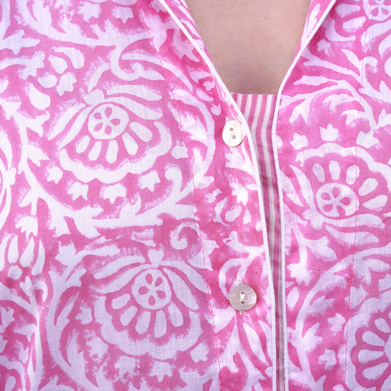 DIVYA Blockprint Night Shirt