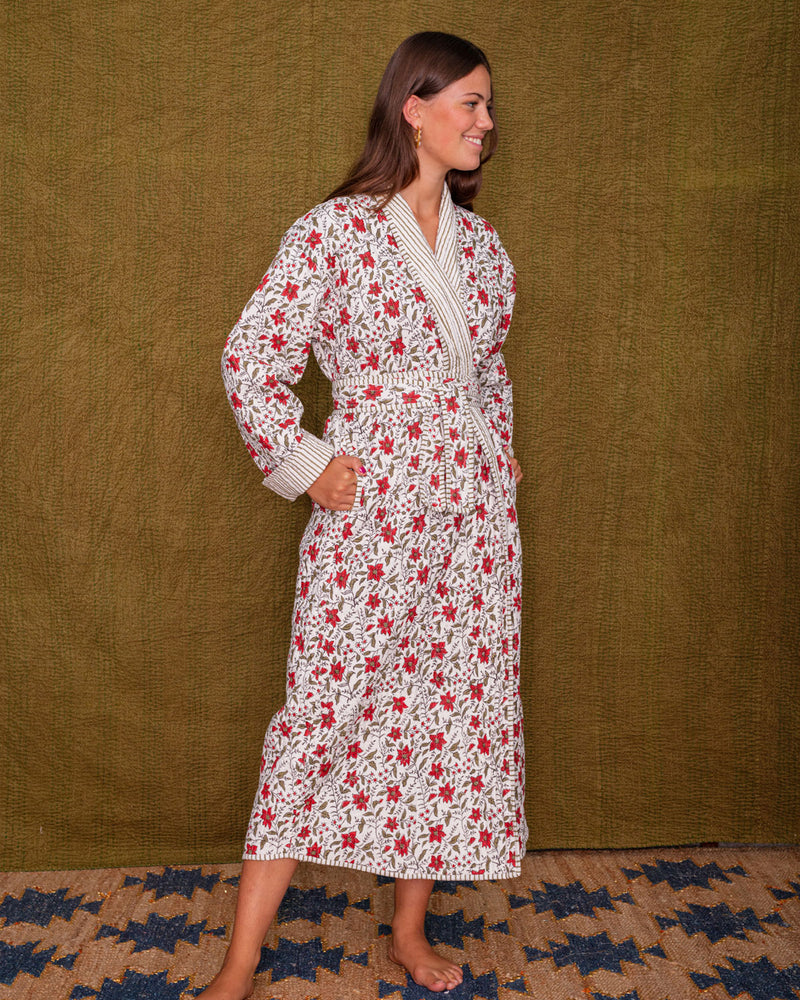 ALINA Quilted Long Dressing Gown