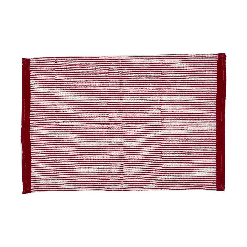 GARNET Stripes Blockprint Tea Towel Set of 2