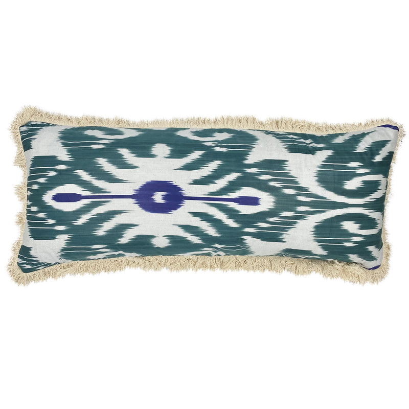 ZADORA Fringed Ikat Cushion