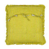 MANALI Quilted Ruffle Square Cushion