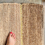 Tantra Gold Stripe Handmade Jute Doormat