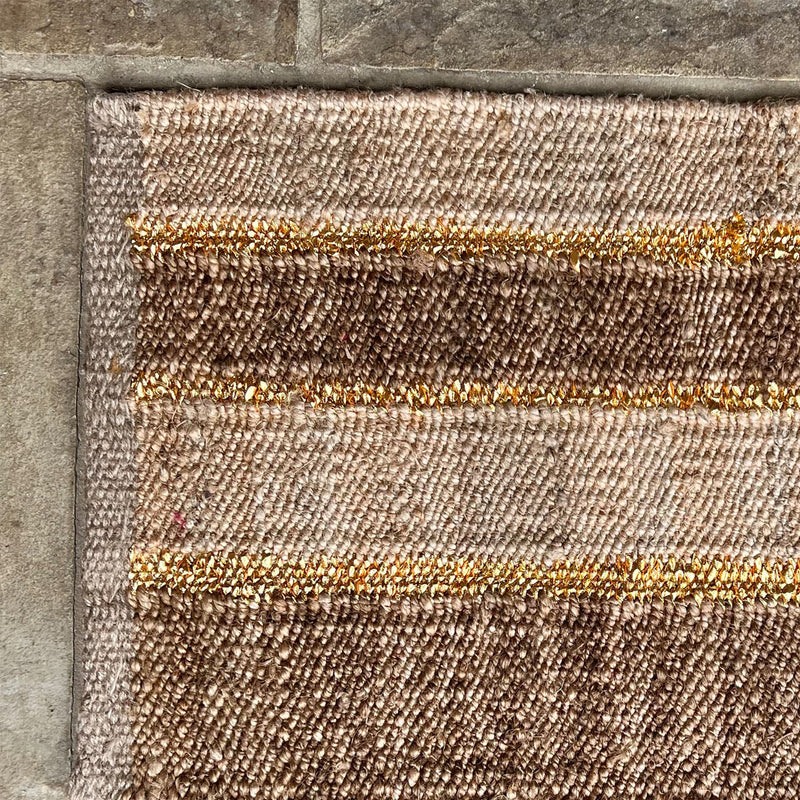 Tantra Gold Band Handmade Jute Doormat