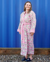 Luxury Quilted Long Robe Floral Print/ Hand Block Print Winter Kimono Dressing Gown,Warm Loungewear, quilted dressing gowns, winter dressing gowns, winter robes