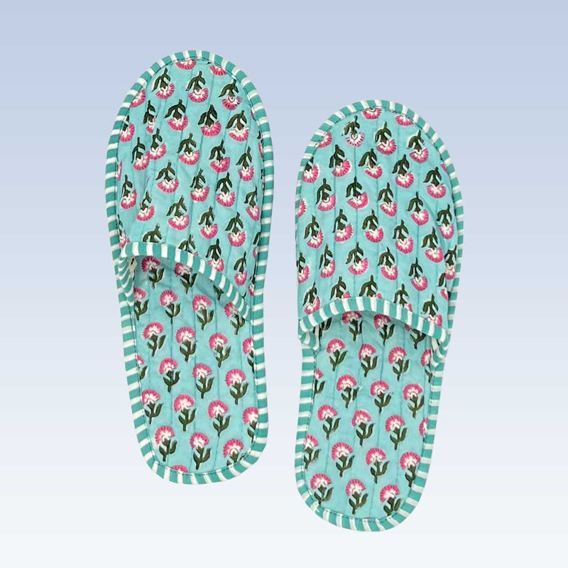 NARGIS Blockprint Quilted Slippers