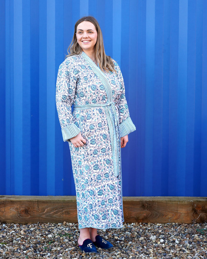 NEELI Quilted Long Dressing Gown
