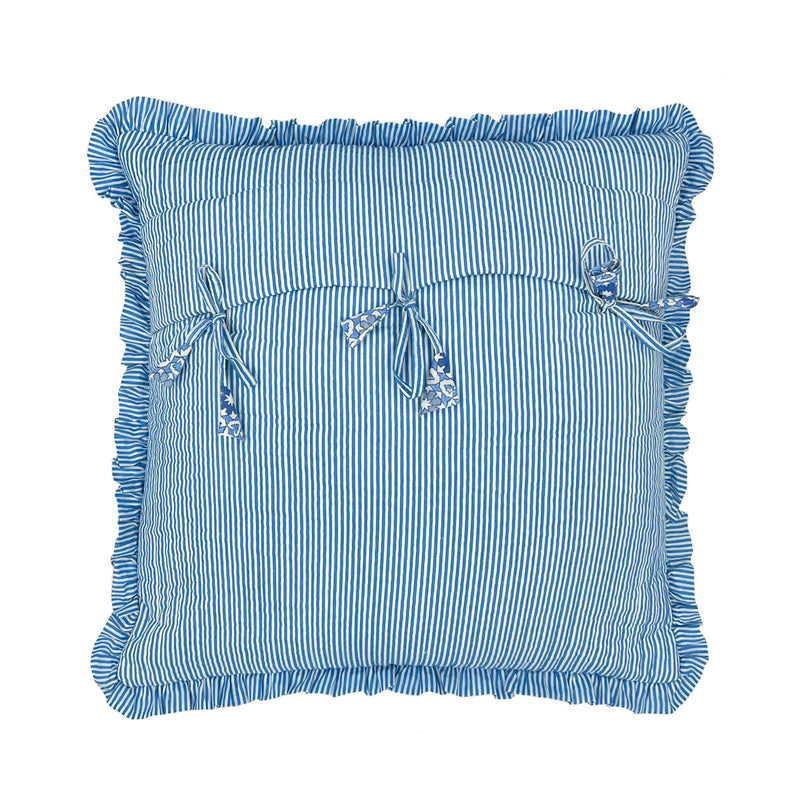 NERI Quilted Ruffle Square Cushion