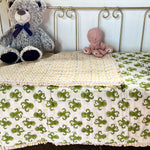 OCTO Green Blockprint Reversible Junior Quilt
