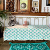 cot quilts, children's bedding, junior quilts, blockprint baby quilts, kantha baby quilts